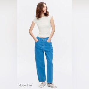KOTN Unisex Antifit Denim Jeans in French Blue